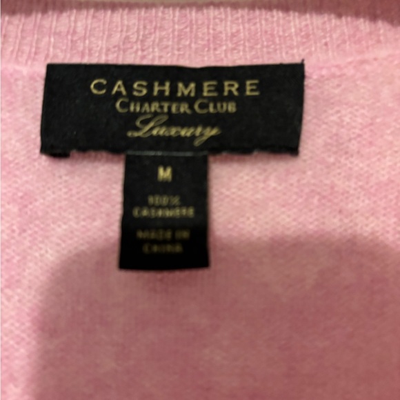Charter Club Pink Crew Neck cashmere Sweater Soft Knit - Picture 2 of 3